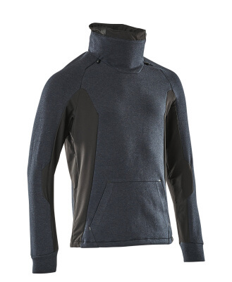 Sweatshirt mit regulierbaren Stehkragen