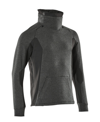 Sweatshirt mit regulierbaren Stehkragen