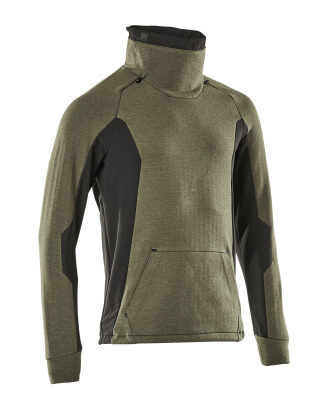 Sweatshirt mit regulierbaren Stehkragen