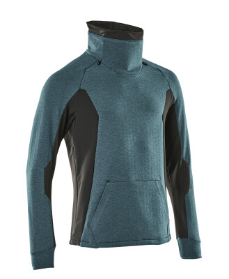Sweatshirt mit regulierbaren Stehkragen