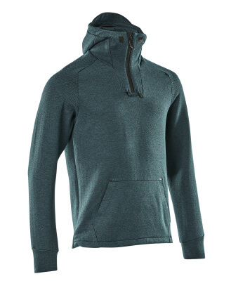 Kapuzensweatshirt, kurzem Reißverschluss