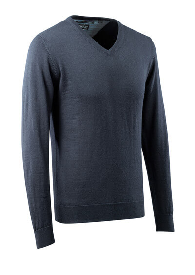 Strickpullover V-Ausschnitt, mit Merinow