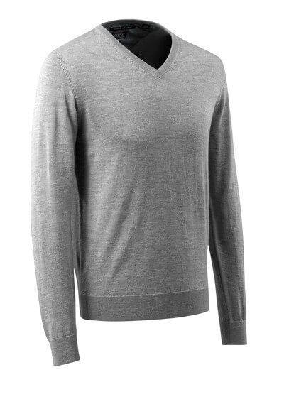Knitted Jumper v-neck, with merino wool