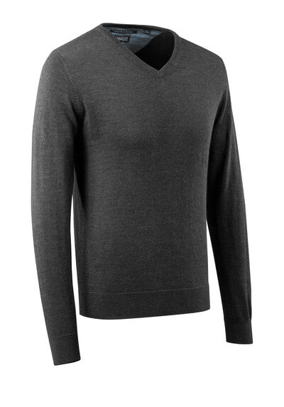 Knitted Jumper v-neck, with merino wool